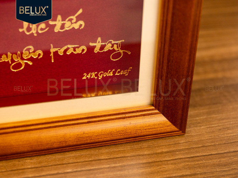 Tranh Chữ Phúc Thư Pháp Dát Vàng 24k- 40x30cm